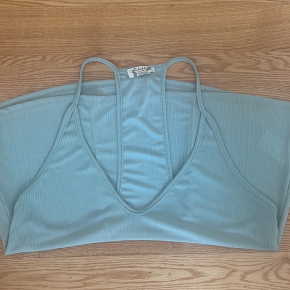 Free People Intimately Ribbed Racerback Tank - Sage - Picture 4 of 5